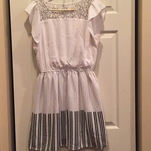 Piano Key Print Lace Dress